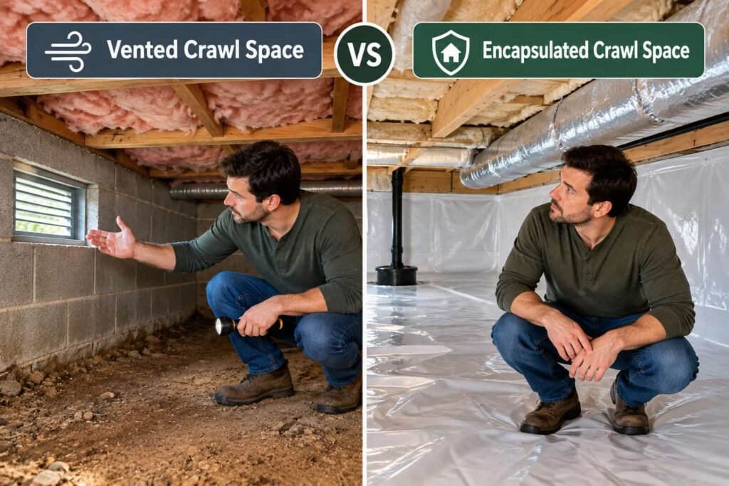 Crawl Space Insulation Vented vs Encapsulated